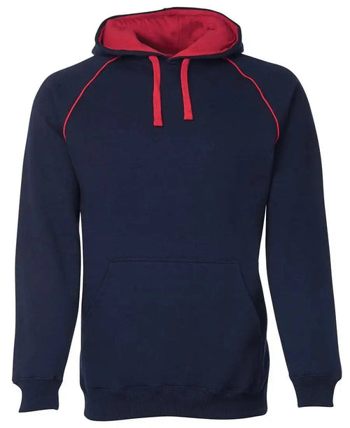 Adult Contrast Fleecy Hoodies Red