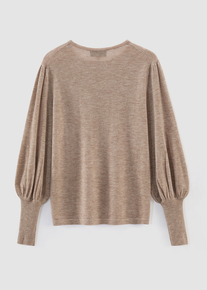 Aleger 071 Always Bell Sleeve Top - Beige Apparel > Women > Clothing > Knitwear > Knit Tops > Bell Sleeve Knit Tops > Aleger Hyde Boutique