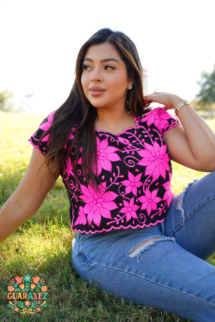 Amada Embroidered Crop Top