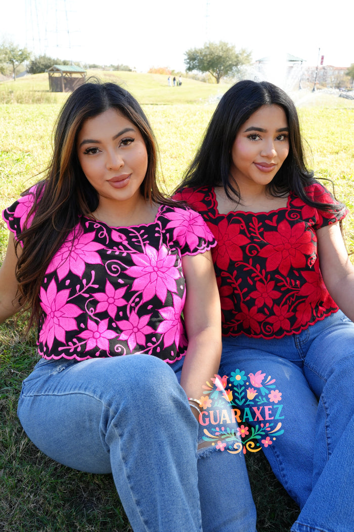 Amada Embroidered Crop Top