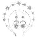 Andromeda- the Starry Celestial Halo Crown and Earrings
