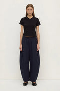 Assembly Label Lola Barrel Pant - Navy Hyde Boutique