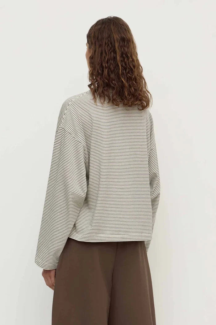 Assembly Label Malone Stripe Wide Sleeve - Cream/Black Apparel > Women > Clothing > Tops > T-Shirts > Assembly Label Hyde Boutique
