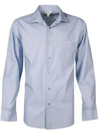 Aussie Pacific Grange Men's Long Sleeve Shirt 1902l Corporate Wear Aussie Pacific Mid Blue XXS