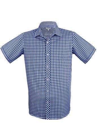 Aussie Pacific Men's Brighton Short Sleeve Shirt 1909S Corporate Wear Aussie Pacific Navy/White XXS