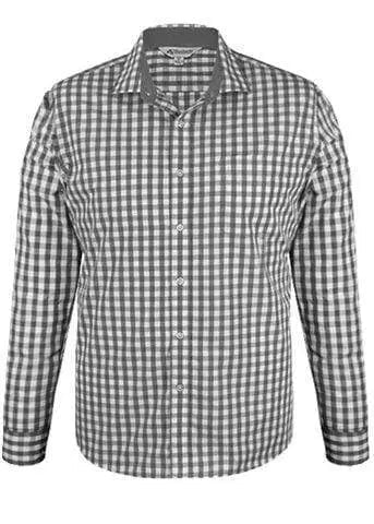 Aussie Pacific Men's Devonport Long Sleeve Shirt 1908L Corporate Wear Aussie Pacific Charcoal XXS