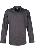 Aussie Pacific Men's Henley Long Sleeve Shirt 1900l Corporate Wear Aussie Pacific Black/Silver XXS
