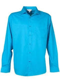 Aussie Pacific Men's Mosman Long Sleeve Shirt 1903l Corporate Wear Aussie Pacific Aqua XXS