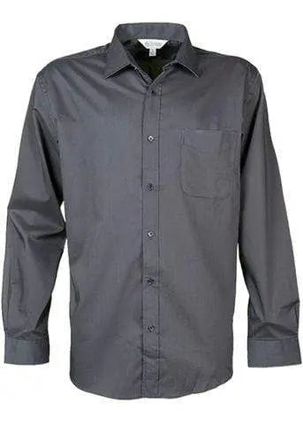 Aussie Pacific Men's Mosman Long Sleeve Shirt 1903l Corporate Wear Aussie Pacific Slate XXS