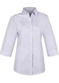 Aussie Pacific Ladies Bayview 3/4 Sleeve Shirt 2906T Corporate Wear Aussie Pacific White/Pink 4