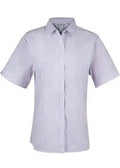 Aussie Pacific Ladies Bayview Short Sleeve Shirt 2906S Corporate Wear Aussie Pacific White/Pink 4