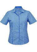 Aussie Pacific Ladies Davenport Short Sleeve Shirt 2908S Corporate Wear Aussie Pacific Mid Blue 4