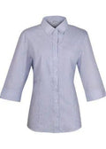 Aussie Pacific Ladies Henley 3/4 Sleeve Shirt 2900T Corporate Wear Aussie Pacific White/Navy 4