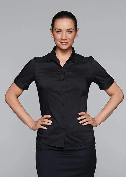 Aussie Pacific Ladies Short Sleeve Work Shirt 2903S Corporate Wear Aussie Pacific