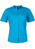 Aussie Pacific Ladies Short Sleeve Work Shirt 2903S Corporate Wear Aussie Pacific Aqua 4