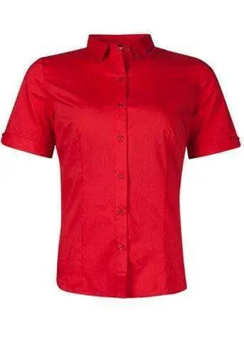 Aussie Pacific Ladies Short Sleeve Work Shirt 2903S Corporate Wear Aussie Pacific Red 4