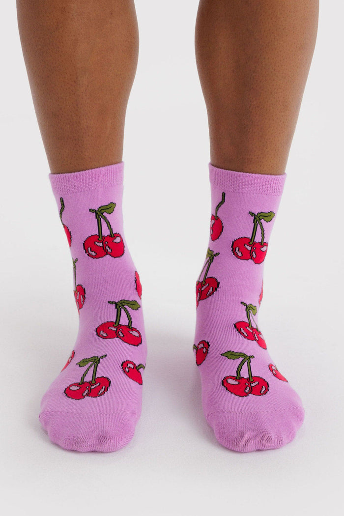 BAGGU Chaussettes Crew - Cerises
