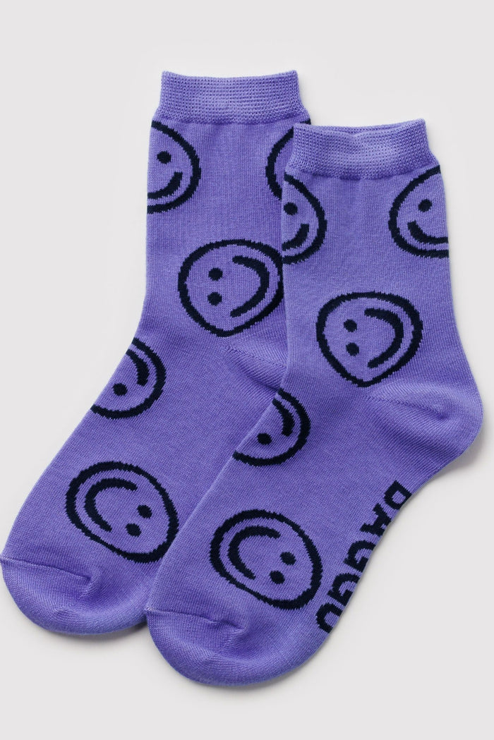 BAGGU Chaussettes Crew - Lavande Happy