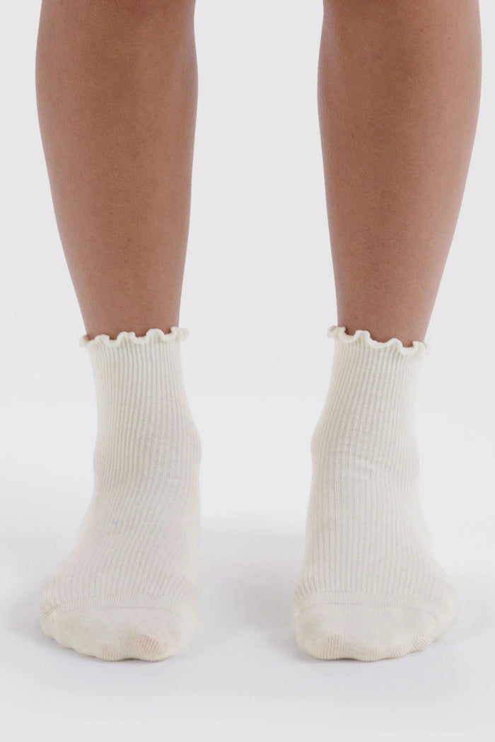 BAGGU Chaussettes Laitue Lot de 2 - Blanc