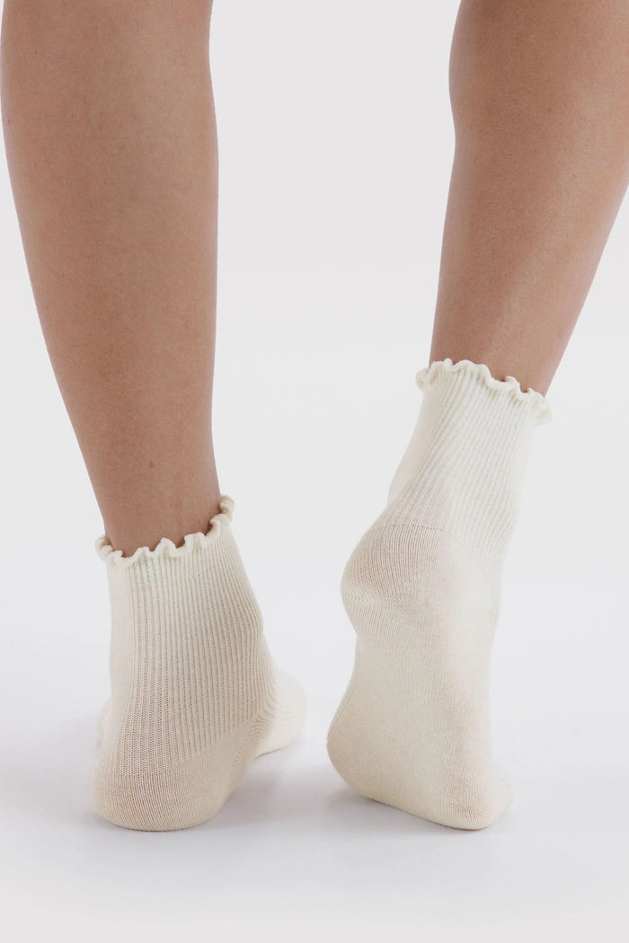 BAGGU Chaussettes Laitue Lot de 2 - Blanc