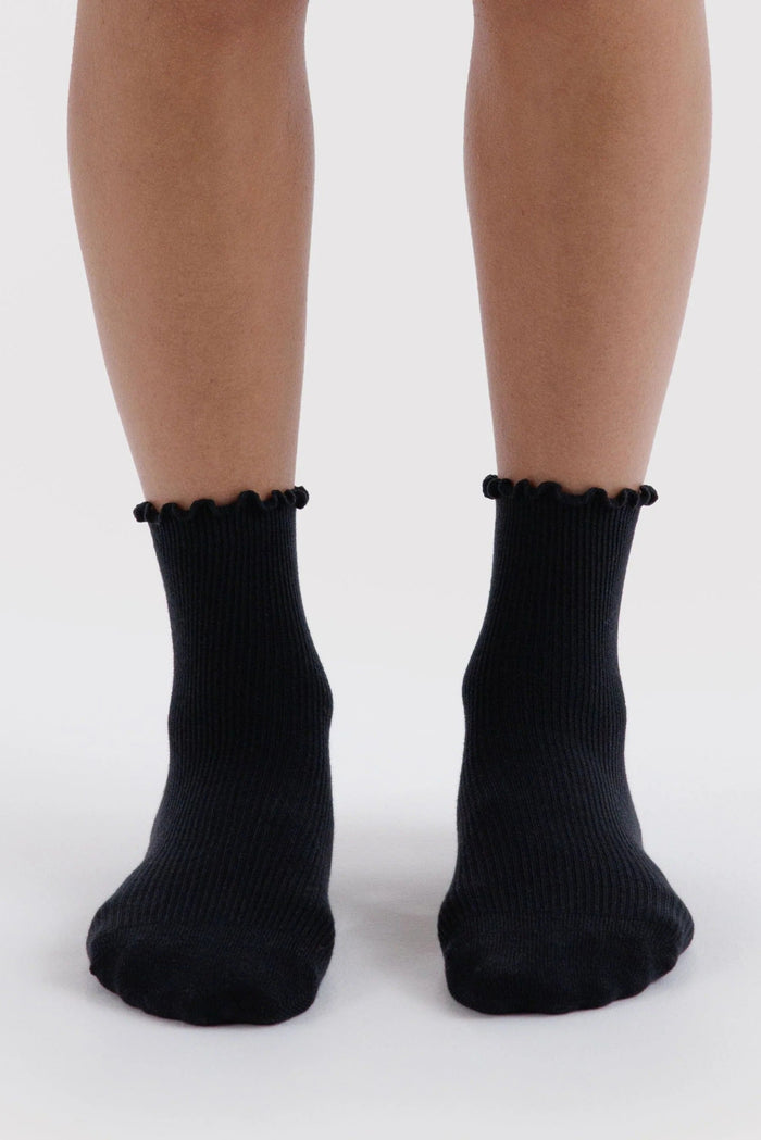 BAGGU Chaussettes Laitue Lot de 2 - Noir