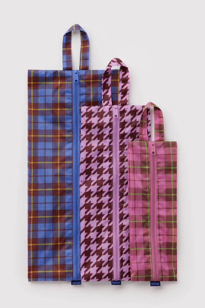 BAGGU Pochette ZIP 3D - Check Mix