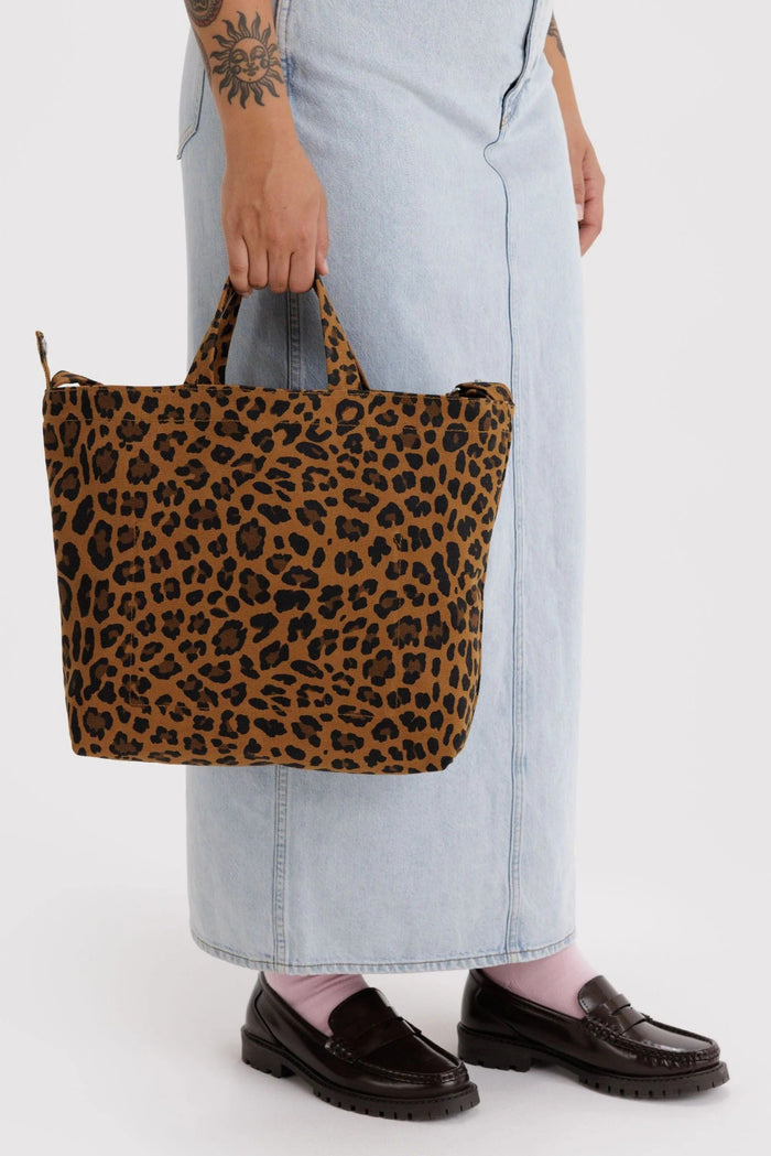 BAGGU Sac Duck Zip Horizontal - Léopard