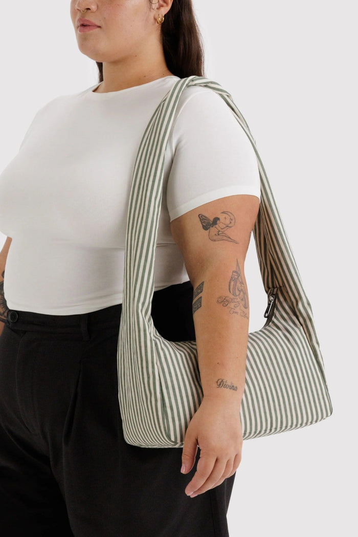 BAGGU Sac Meringue - Sage Stripe