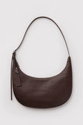 BAGGU Sac Moyen Crescent Cuir Recyclé Plat - Brun
