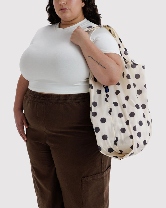 BAGGU Sac Réutilisable Grand - Polka Dot Noir et Blanc