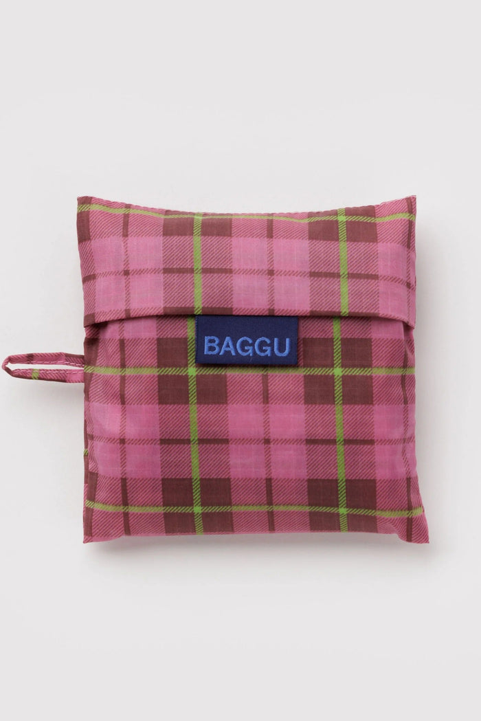 BAGGU Sac Réutilisable Standard - Tartan Rose
