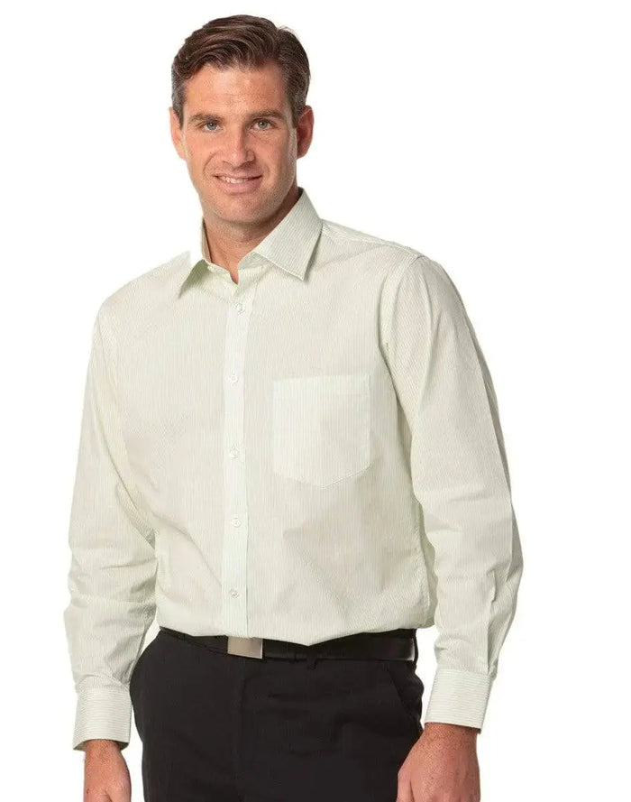 BENCHMARK Men's Balance Stripe Long Sleeve Shirt M7232 Metro Workwear.