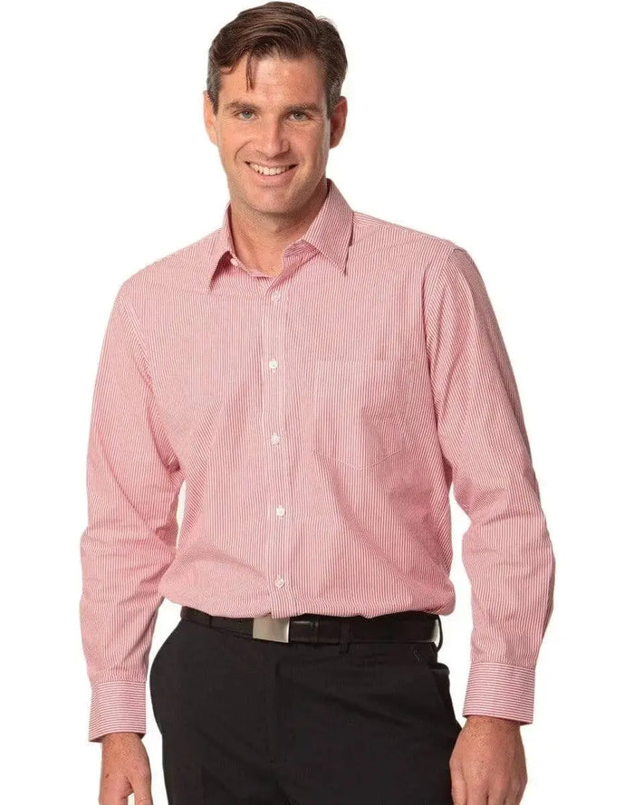 BENCHMARK Men's Balance Stripe Long Sleeve Shirt M7232 Metro Workwear.