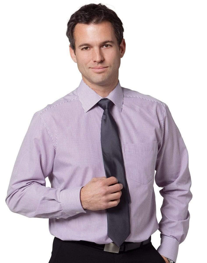 BENCHMARK Men's Balance Stripe Long Sleeve Shirt M7232 Metro Workwear.