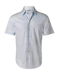 BENCHMARK Men's Self Stripe Short Sleeve Shirt M7100S Metro Workwear.