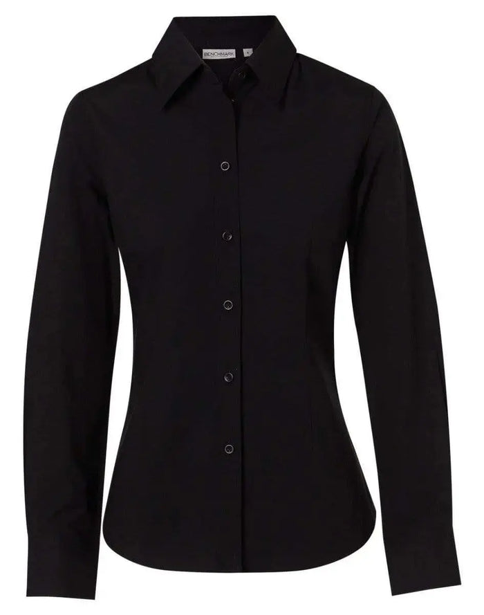 BENCHMARK Women's Cotton/Poly Stretch Long Sleeve Shirt M8020L Metro Workwear.
