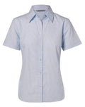 BENCHMARK Women's Fine Stripe Short Sleeve Shirt M8211 Metro Workwear.