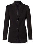 BENCHMARK Women's Poly/Viscose Stretch Two Buttons Mid Length Jacket M9206 Metro Workwear.