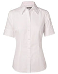 BENCHMARK Women's Self Stripe Short Sleeve Shirt M8100S Metro Workwear.