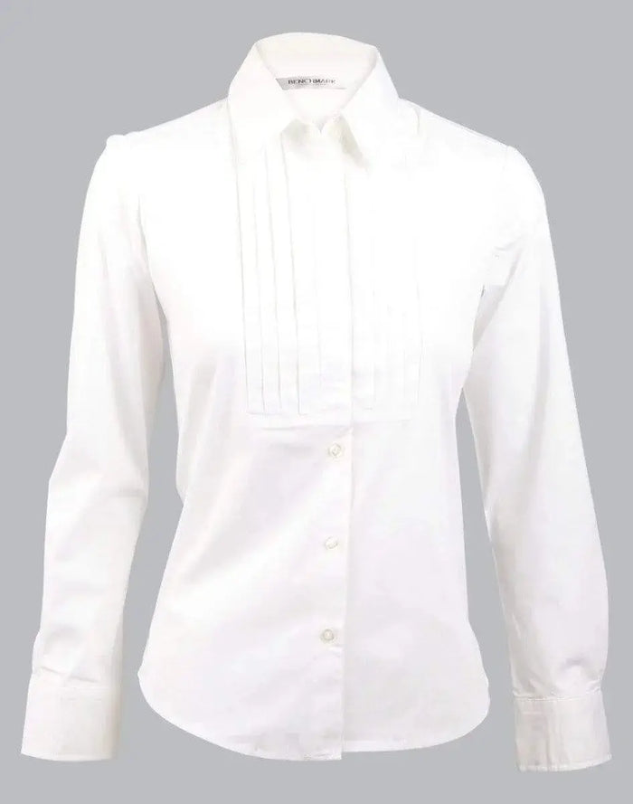 BENCHMARK Women's Stretch Tuck Front Long Sleeve Shirt M819 Metro Workwear.