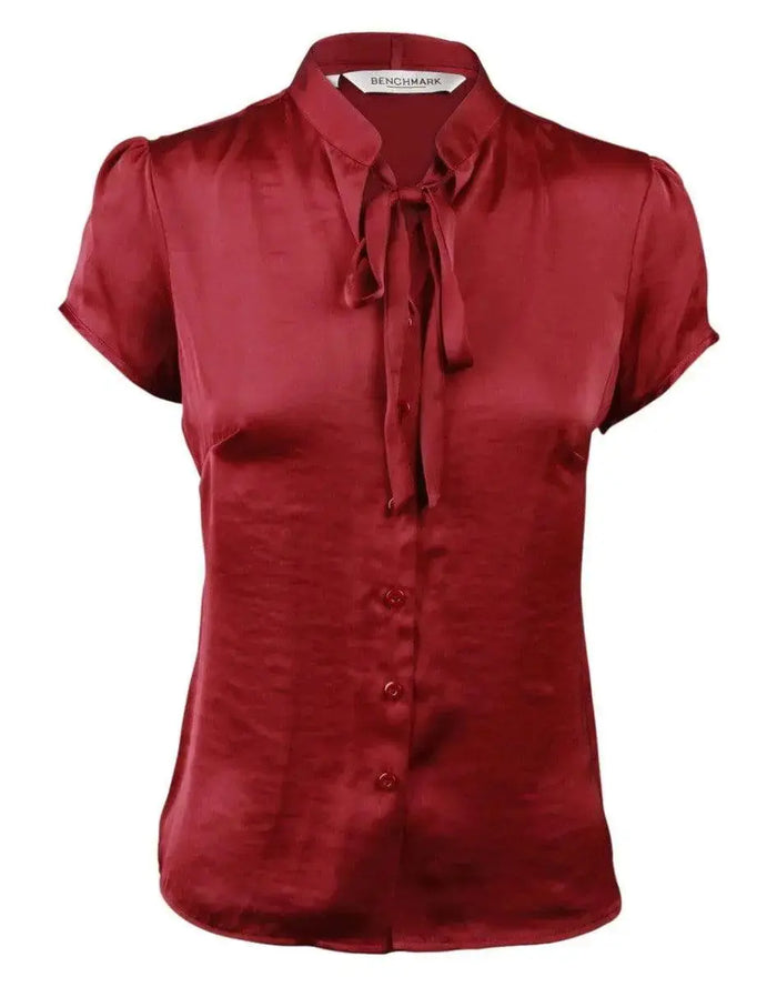 BENCHMARK Women's Tie Neck Blouse M8810 Metro Workwear.