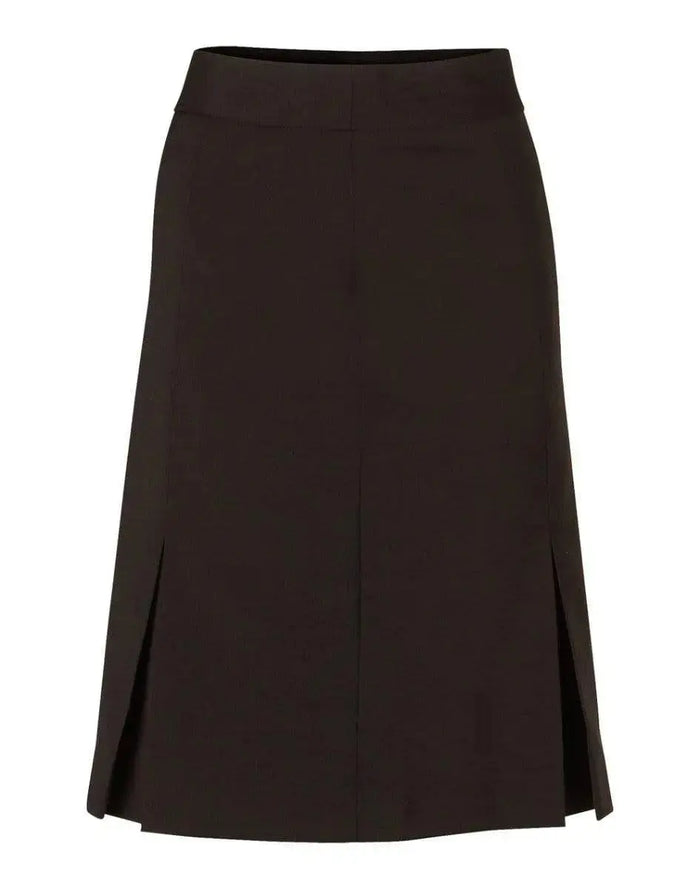 BENCHMARK Women's Wool Blend Strecth Pleated SKirt M9473 Metro Workwear.