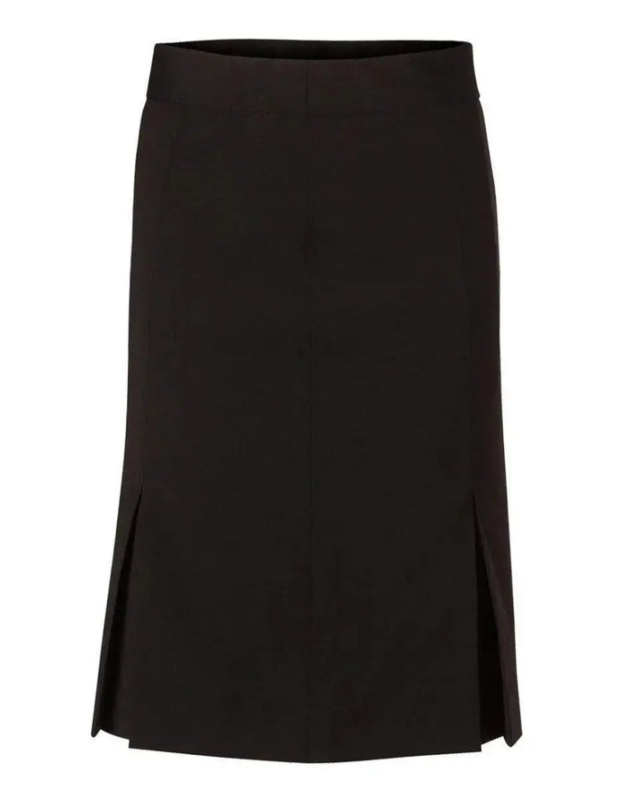 BENCHMARK Women's Wool Blend Strecth Pleated SKirt M9473 Metro Workwear.