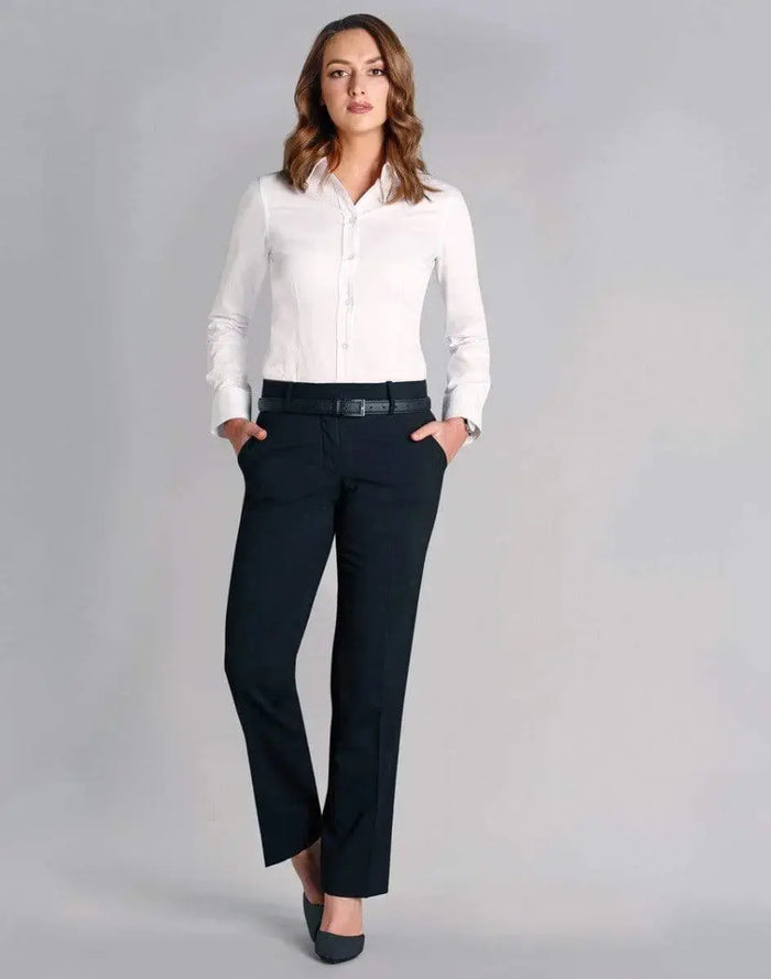 BENCHMARK Women's Wool Blend Stretch Low Rise Pants M9410 Metro Workwear.