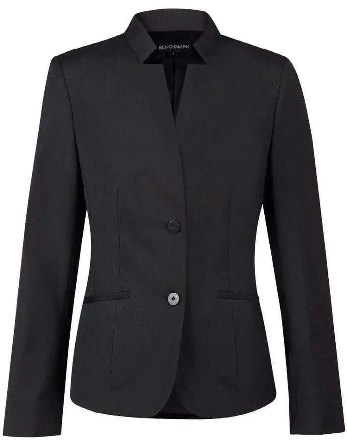BENCHMARK Ladies’ Wool Blend Stretch Reverse Lapel Jacket M9202 Metro Workwear.
