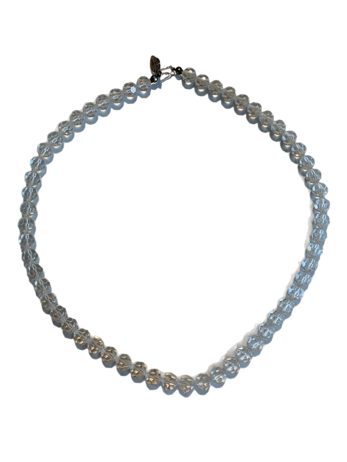Beveled Crystal Bead Necklace circa 1960s