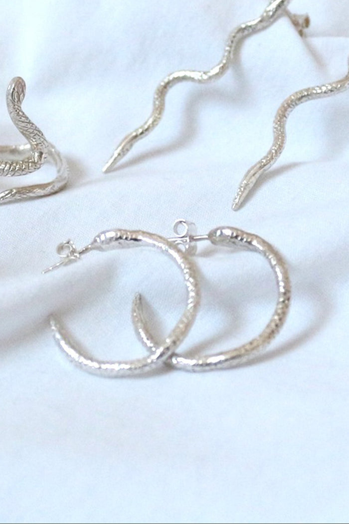 BILAK JEWELRY Boucles d'Oreilles Snake  - Argent Sterling