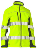 Bisley Women's Taped Two Tone Hi Vis Soft Shell Jacket BJL6059T - City Workwear