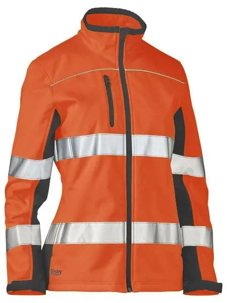 Bisley Women's Taped Two Tone Hi Vis Soft Shell Jacket BJL6059T - City Workwear