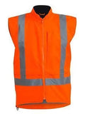 Bisley Workwear Work Wear ORANGE (BVEO) / S BISLEY WORKWEAR TAPED TTMC-W HI VIS LINED VEST BV0344T